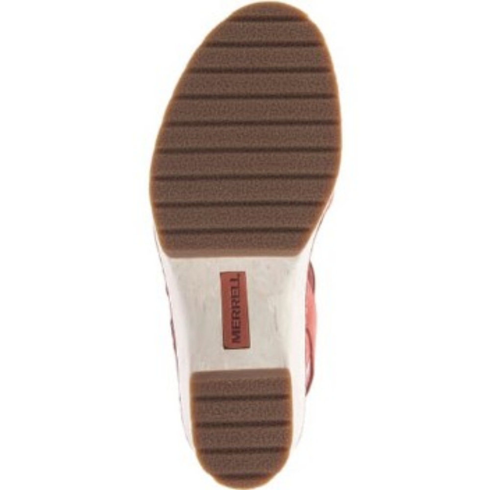 Merrell Halendi Sandals with Chunky Heel in Redwood color size 8.5 - Picture 2 of 7